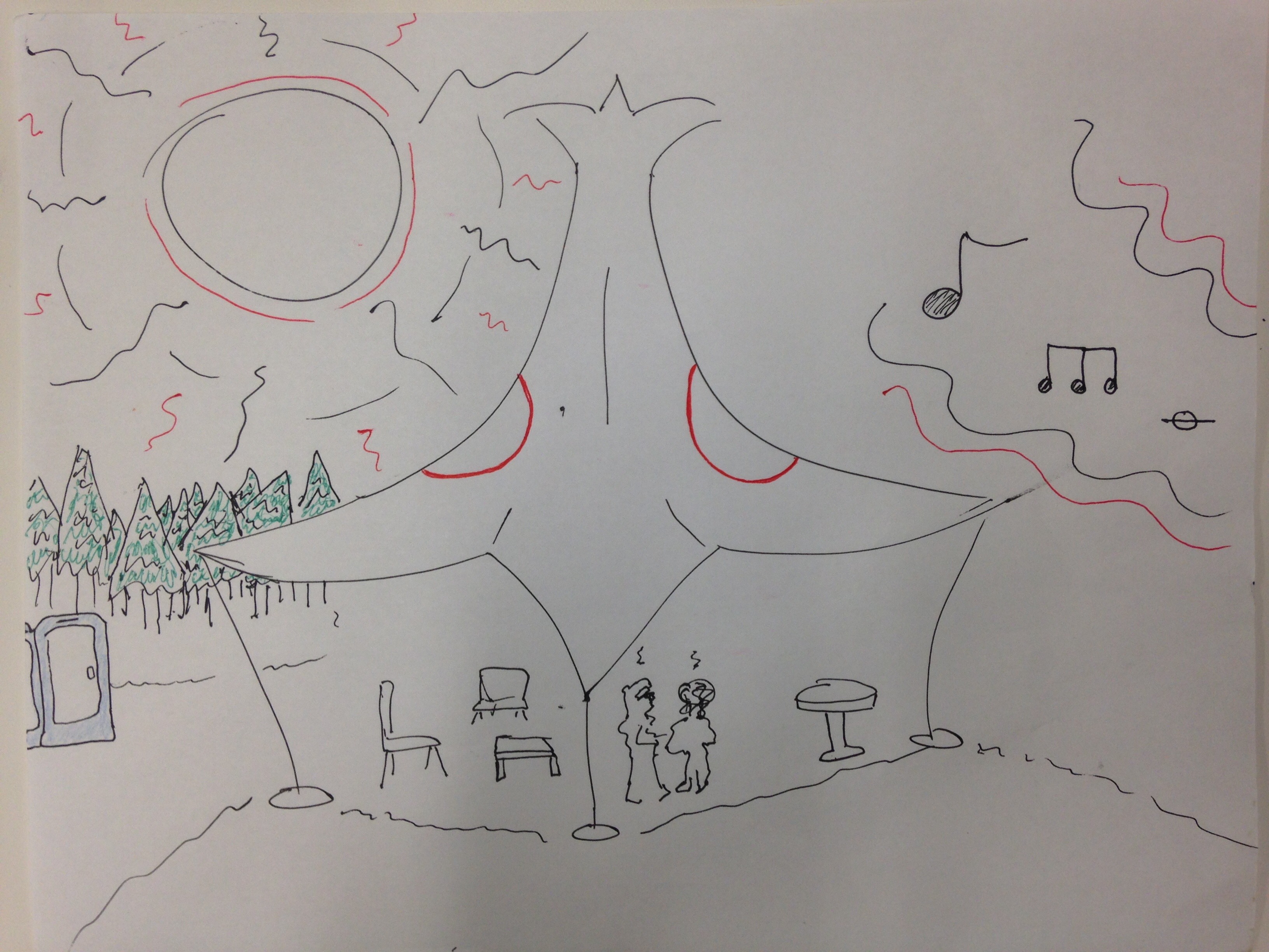 Red Bull Tent Sketch