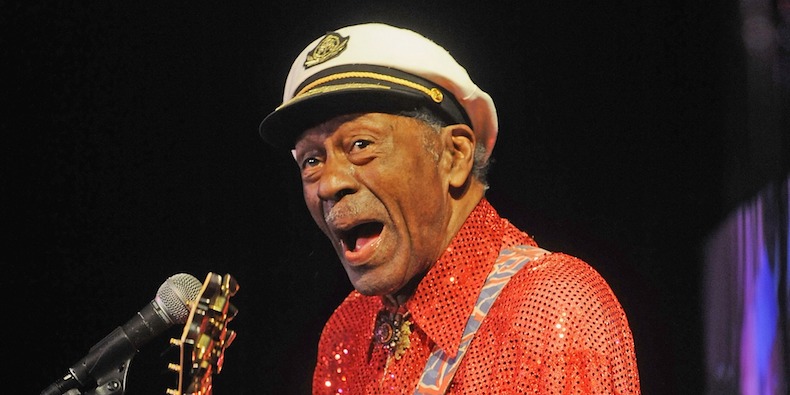 NEW YORK, NY - DECEMBER 31: Chuck Berry performs at B.B. King Blues Club & Grill on December 31, 2011 in New York City. (Photo by Bobby Bank/WireImage)