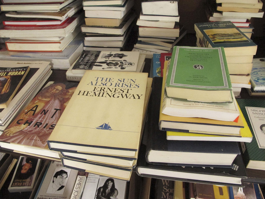 This June 27, 2017 photo shows some of the books in the collection of Warren Zevon, in West Barnet, Vt. Zevon's book collection is for sale. Proceeds from the online sales of individual books and collections will support a community center in West Barnet. (AP Photo/Lisa Rathke)