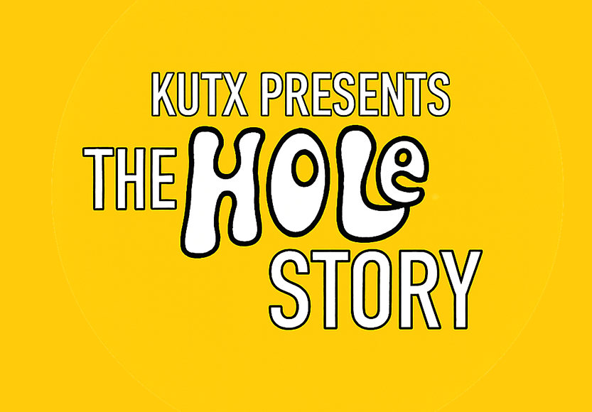 Yellow banner stating The Hole Story